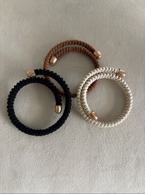 Plunder Fashion Jewelry Faux
Leather Cuff Bracelets - Set Of 3